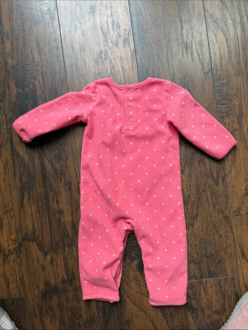Pink Kids One Piece with bird and butterfly cozy long sleeve